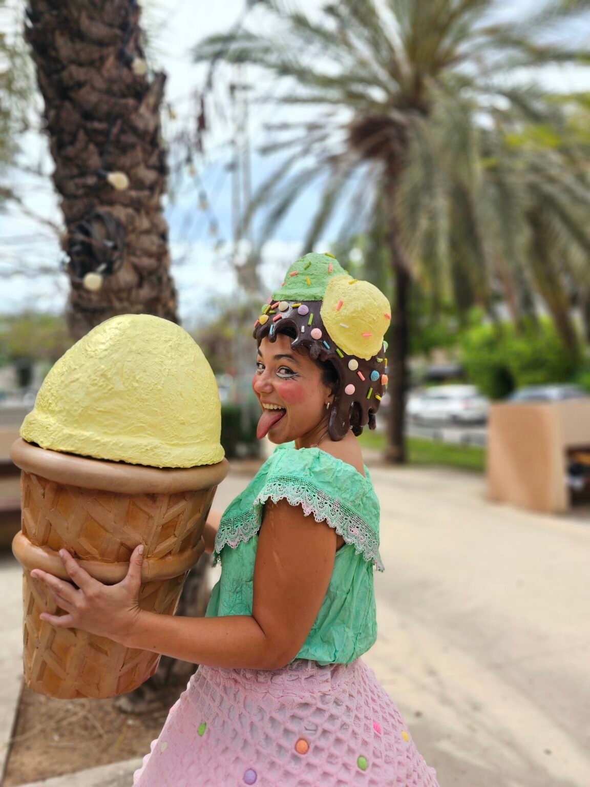 פסל חי פסלים חיים דמות מתוקה